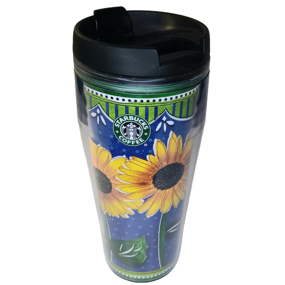 Starbucks Sunflower BaristaTravel Mug 16 Ounces Vintage 2003